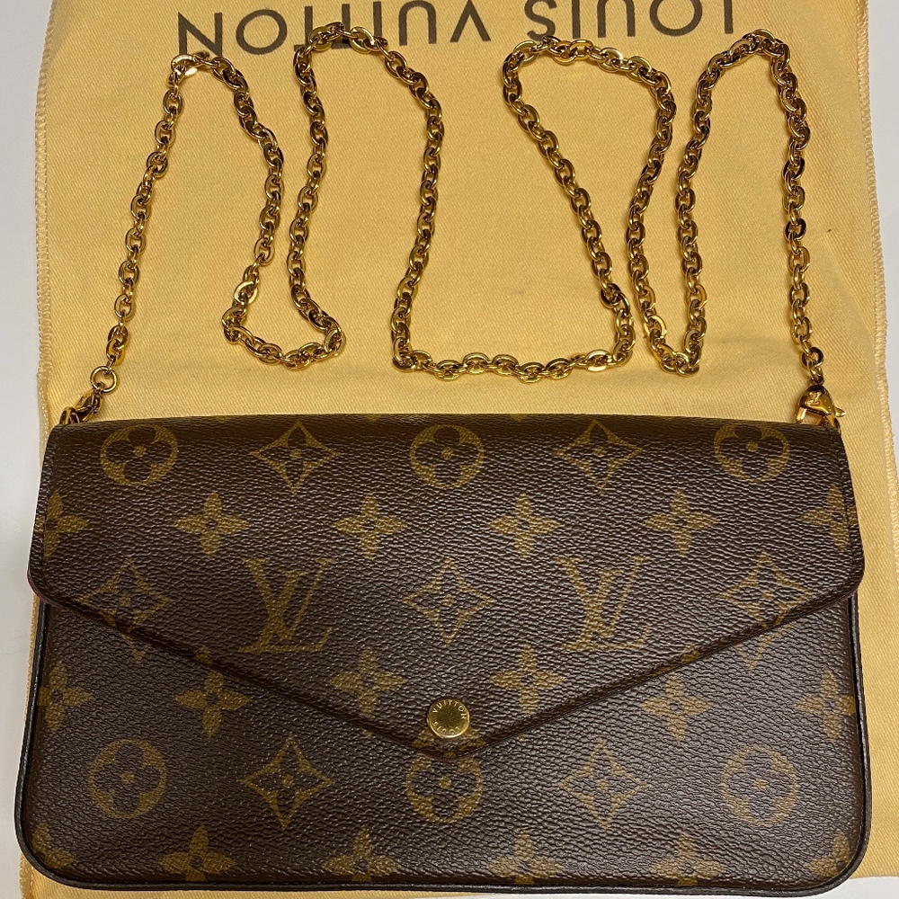 SOLD** Louis Vuitton Felicie Pochette Fuschia - Picture 1 of 8